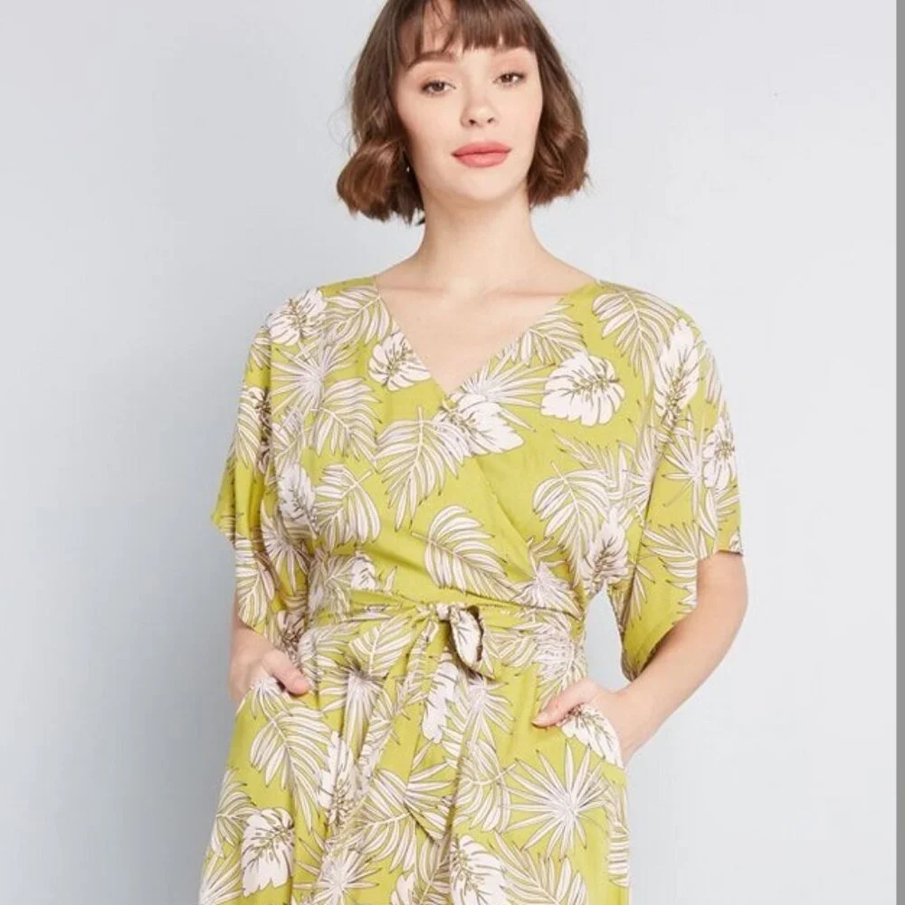 Collectif x Modcloth Expressive Essence Wide-Leg Jumpsuit Size XL - Picture 1 of 14